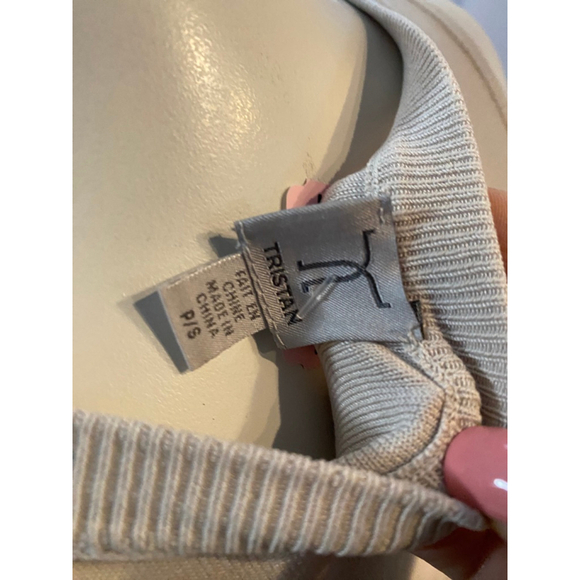 Women's TRISTAN Beige Ribbed Tank Top Petite Small SP - Picture 6 of 8